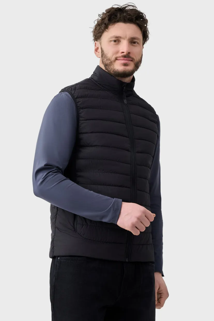 Мужской чёрный жилет vest 4
