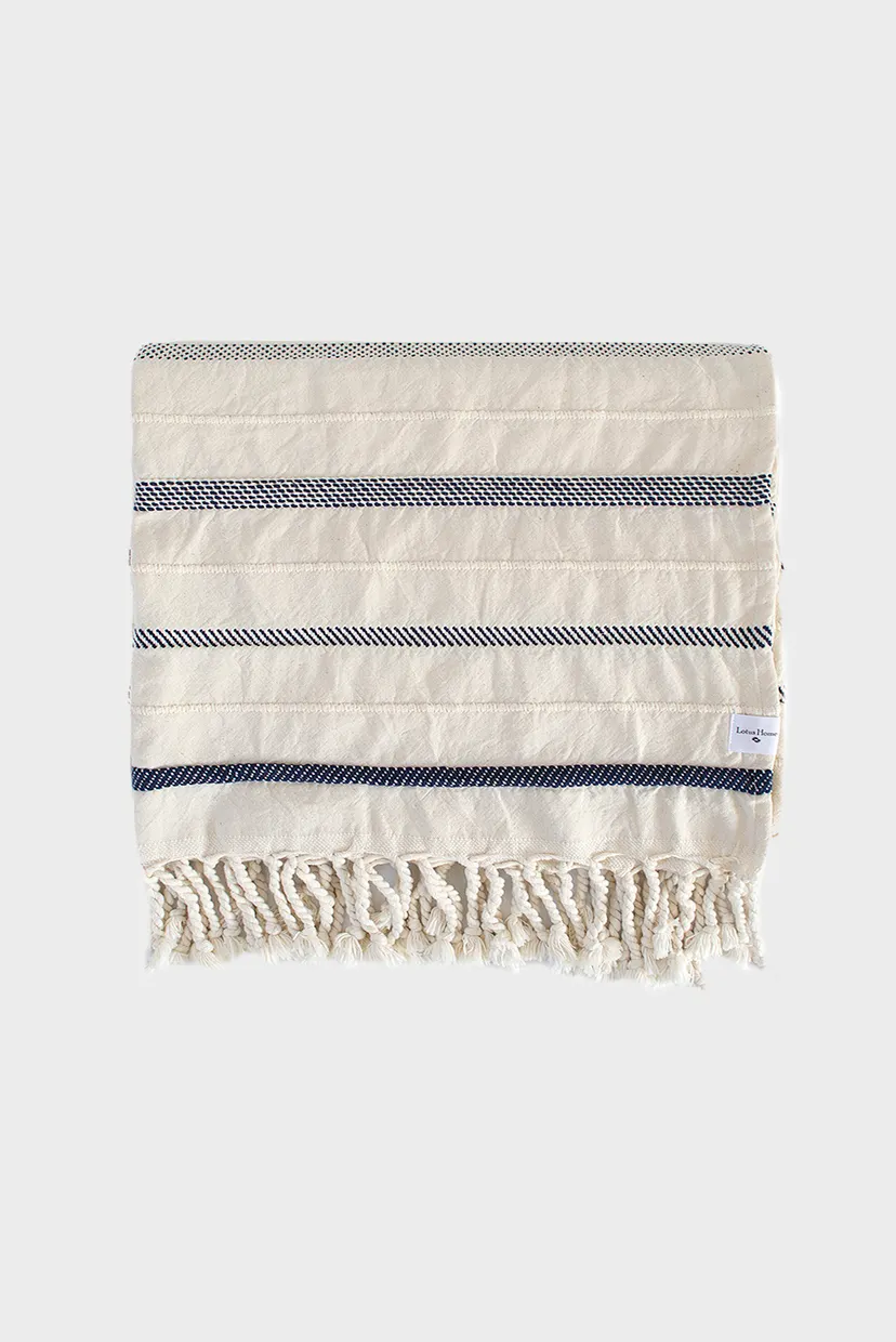Плед - Benalla natural navy 130X170 4