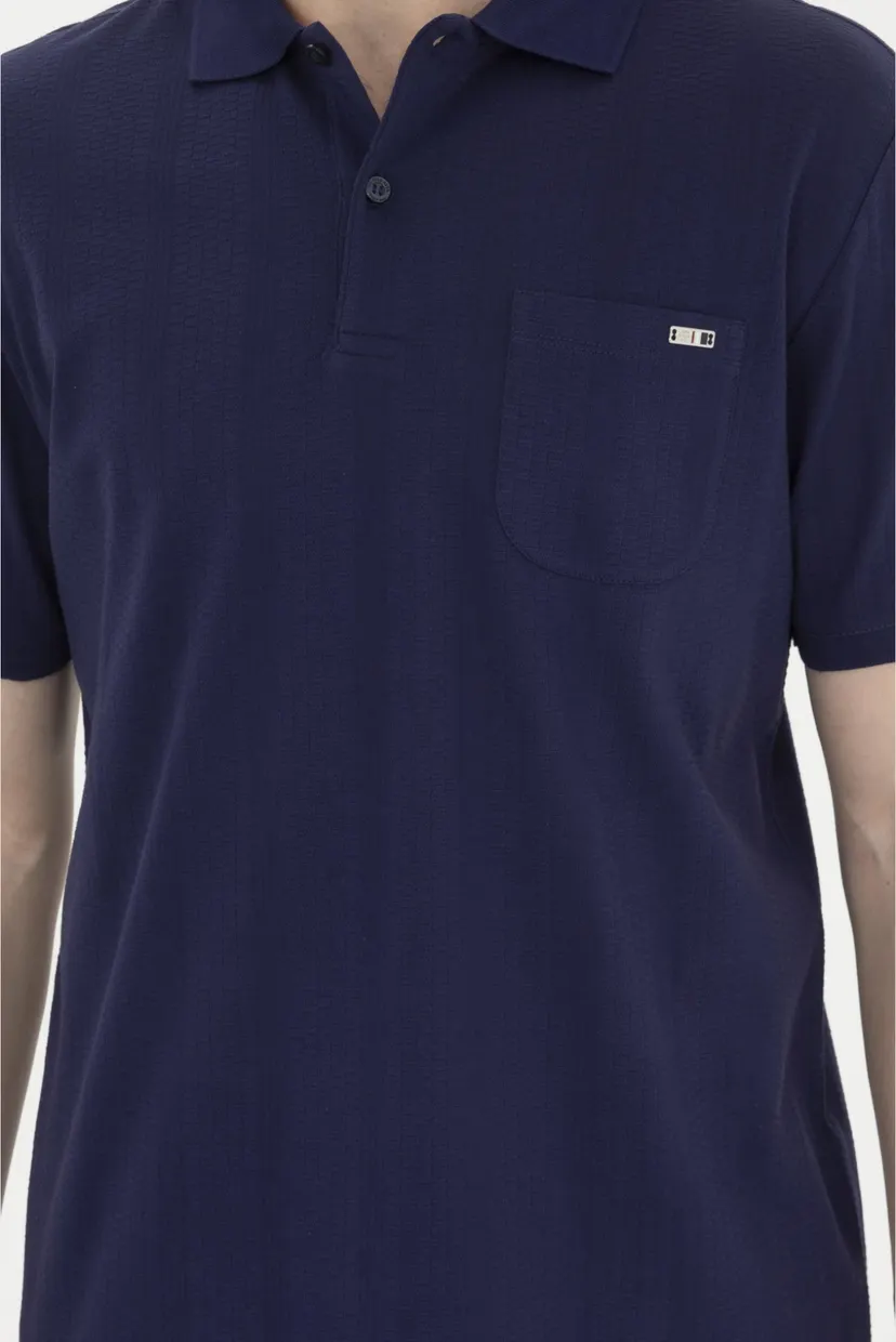 Чоловіче синє поло 6