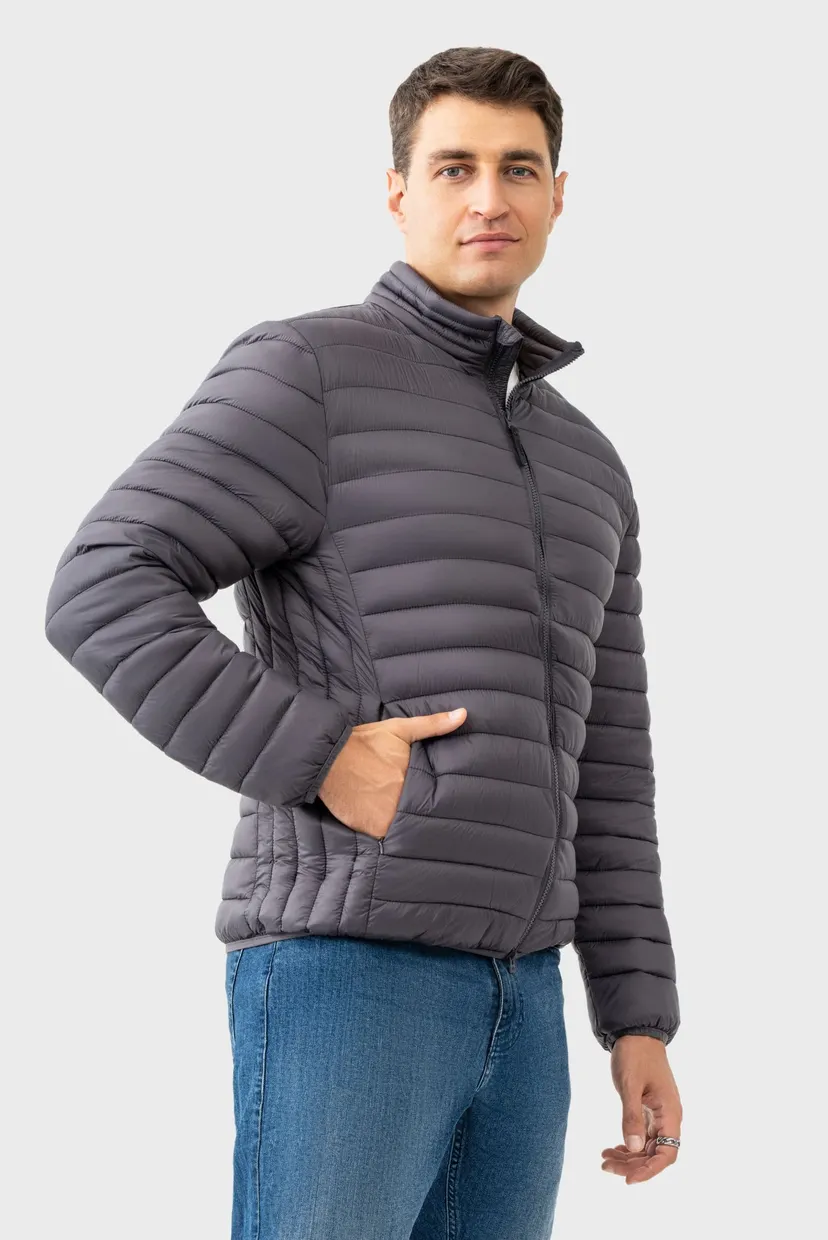 Чоловiча сiра Вітровка Windbreaker 4