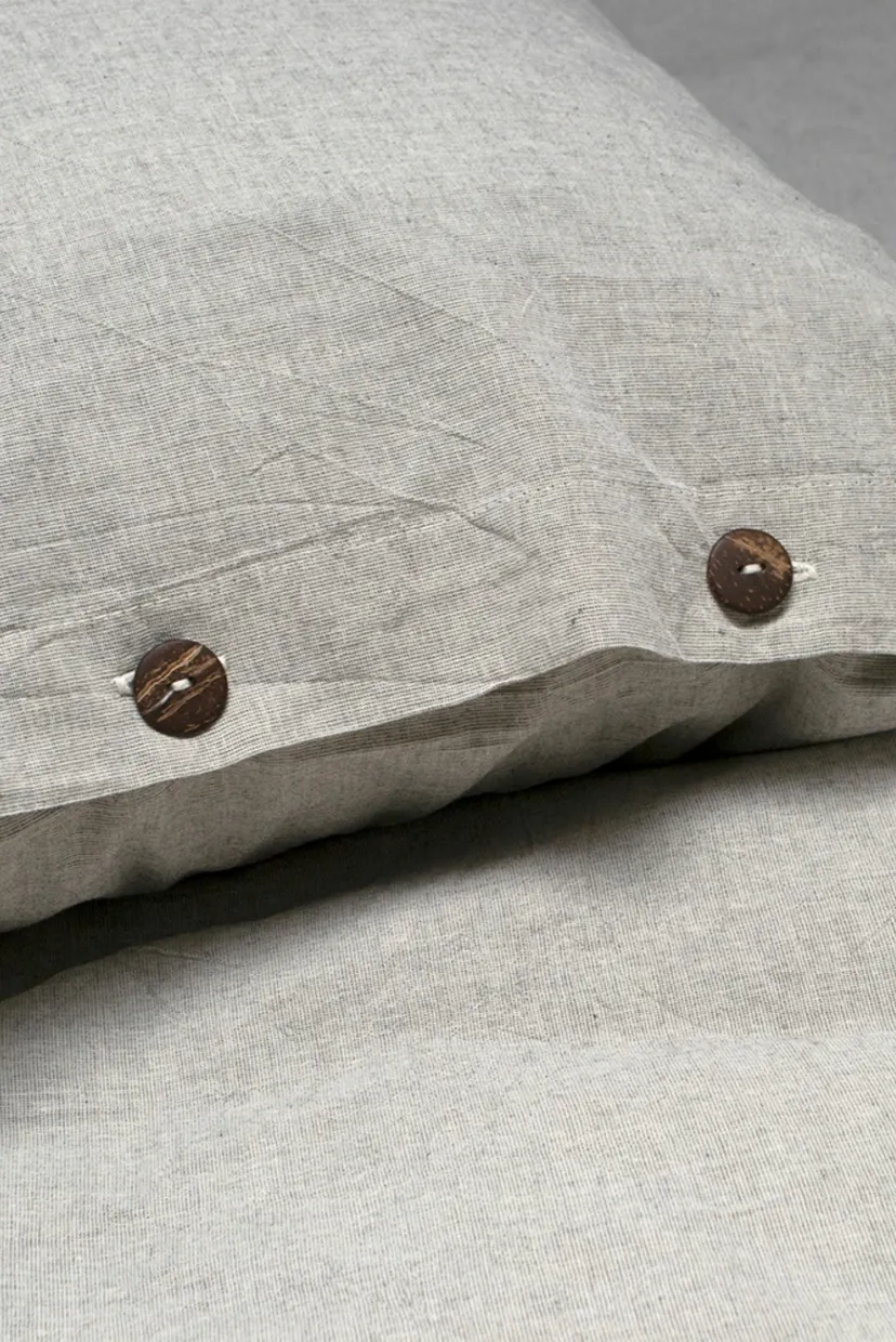 Постільна білизна Washed cotton - Solid light antracite сімейний 4