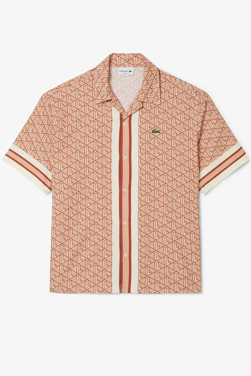 Мужская оранжевая рубашка с узором Monogram 5