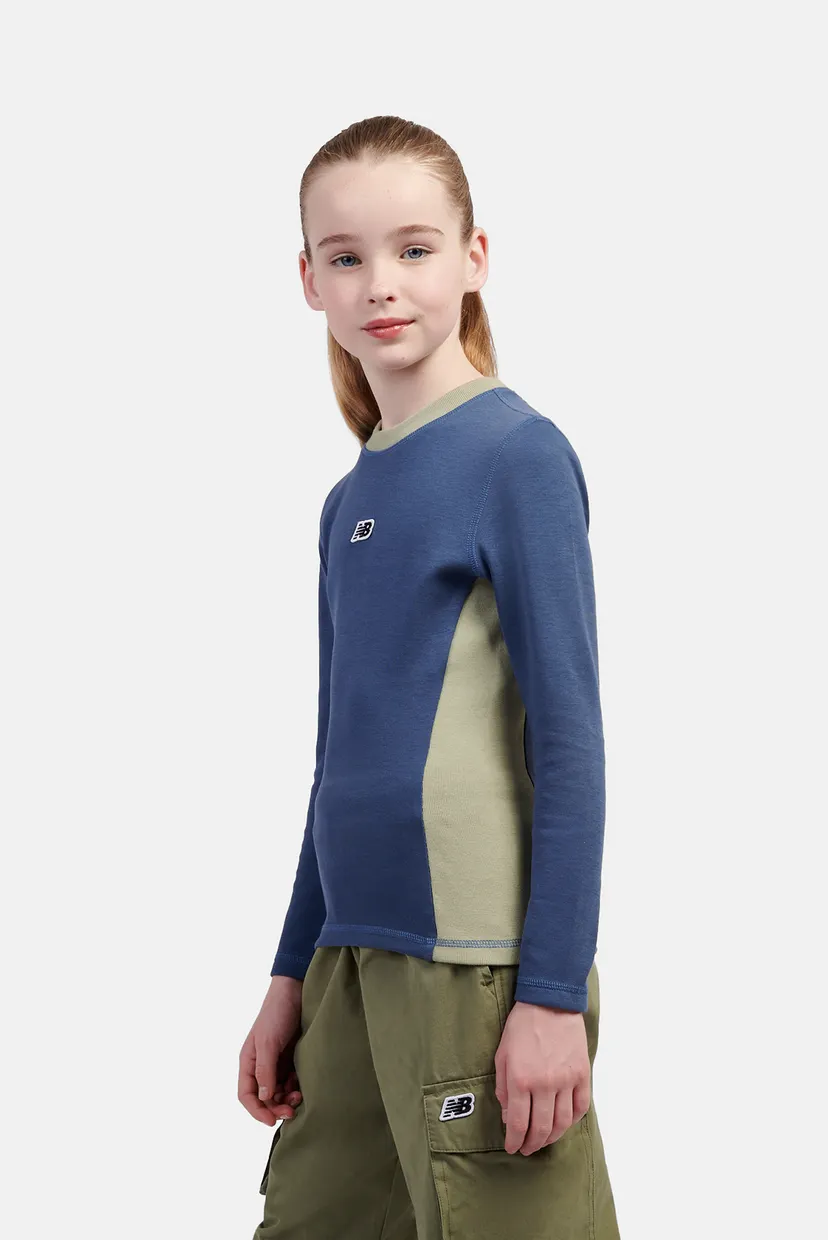 Детский синий лонгслів Premium LS Tee 3