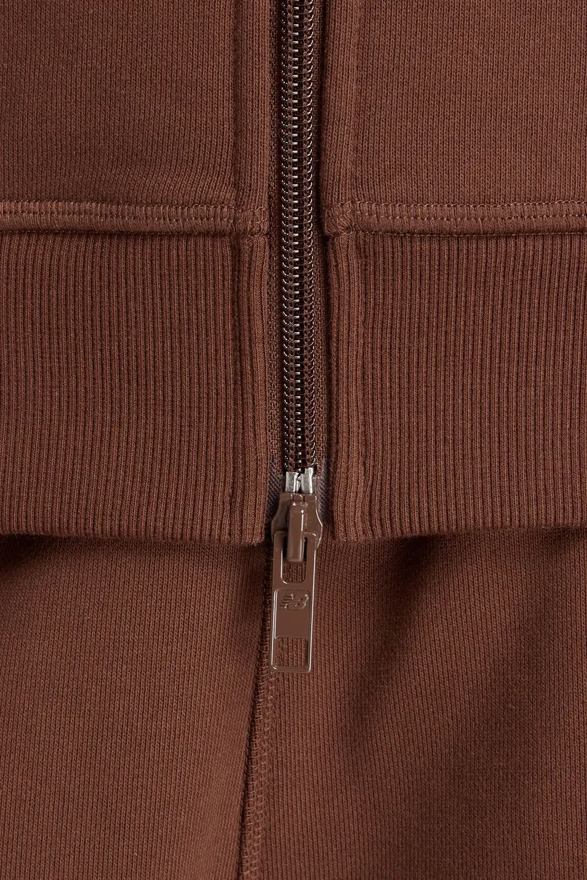 Чоловіче коричневе худі Athletics French Terry Full Zip 7
