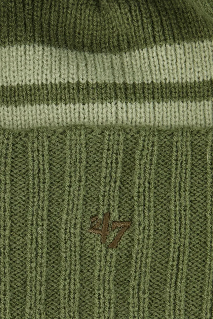 Зелена шапка Striped Knit Hat 4