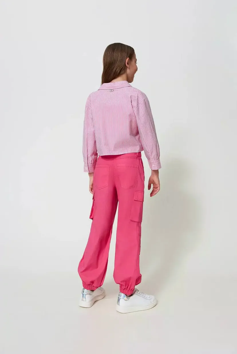Дитячі рожеві брюки TWINSET Girl 4