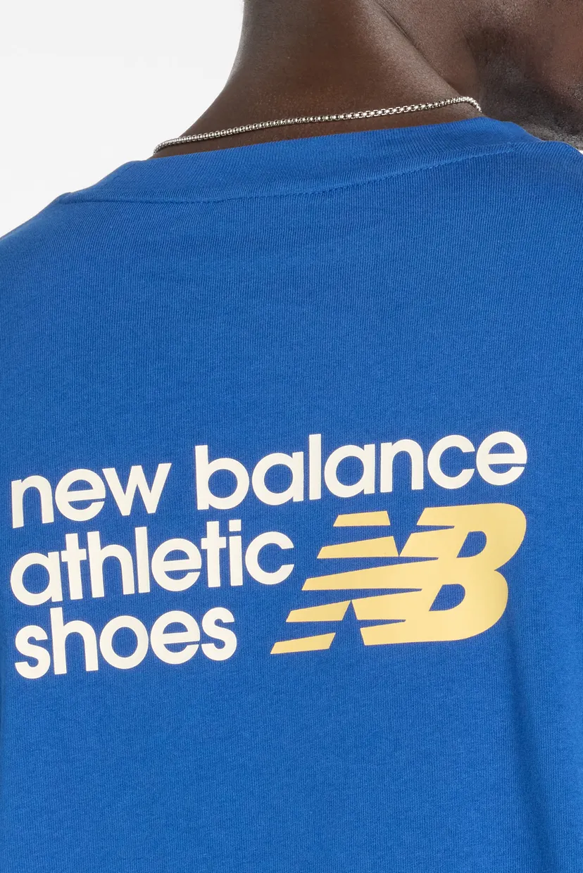 Чоловічий синій лонгслів Athletics Premium Back Logo Long Sleeve 6