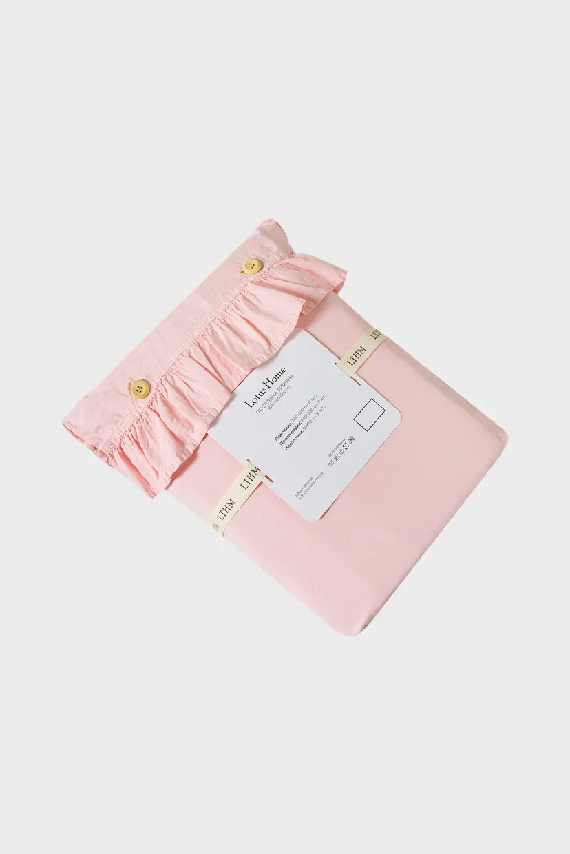 Постельное белье Washed cotton - Kansas fly plus розовый евро 6