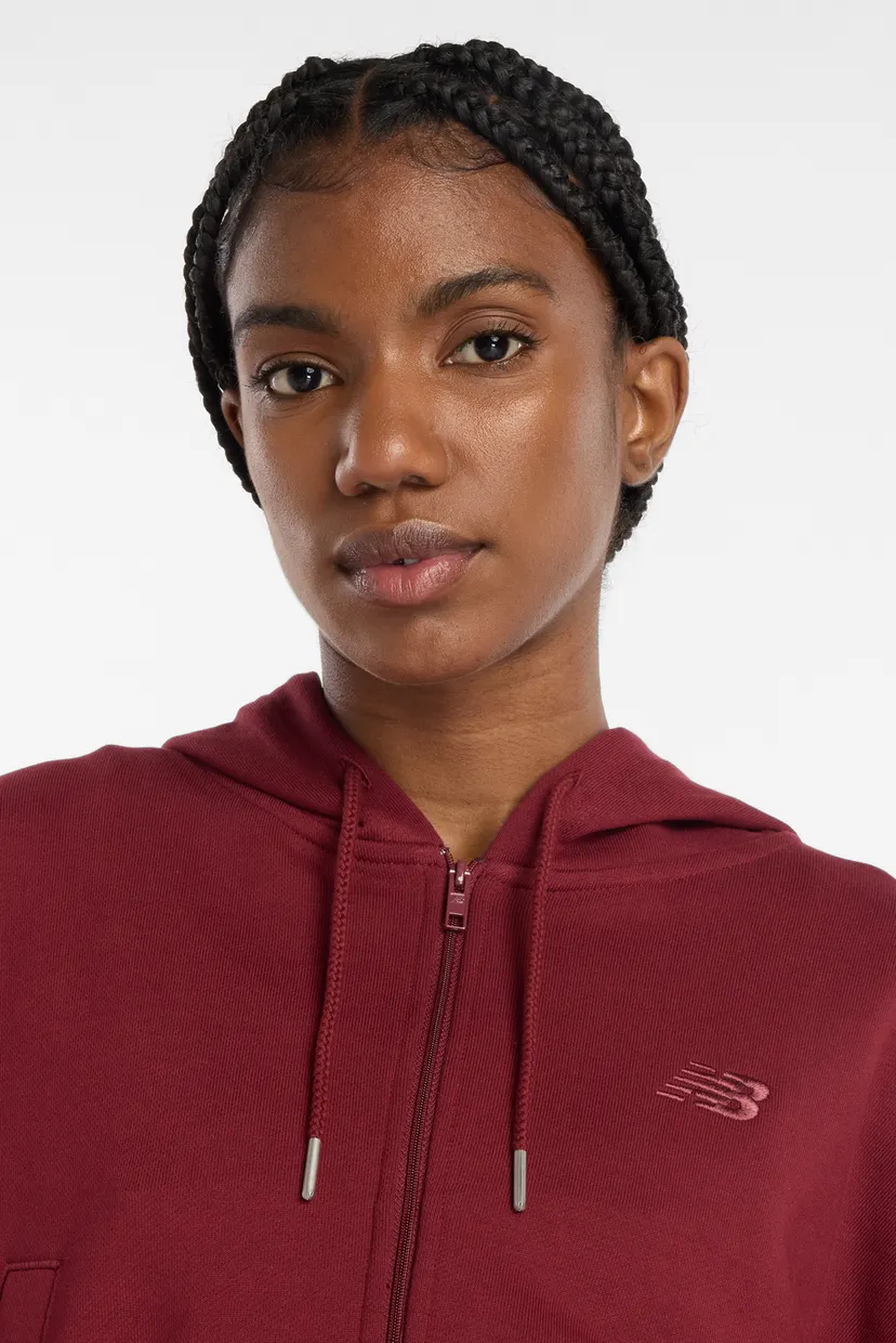 Жіноче бордове худі French Terry Full Zip 5