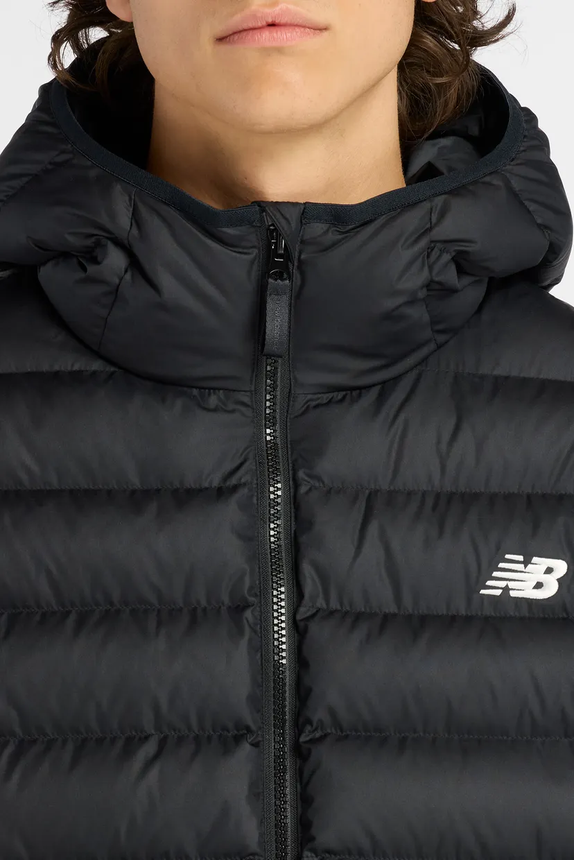 Чоловіча чорна куртка Hooded Puffer 4