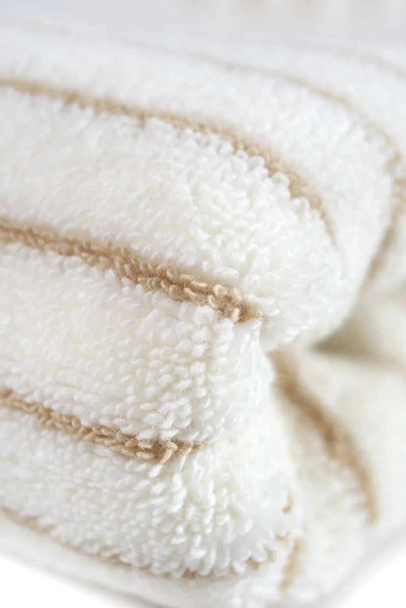 Полотенце Отель Premium - Microcotton Stripe Ecru-Kahve 90X150 550 г/м² 6