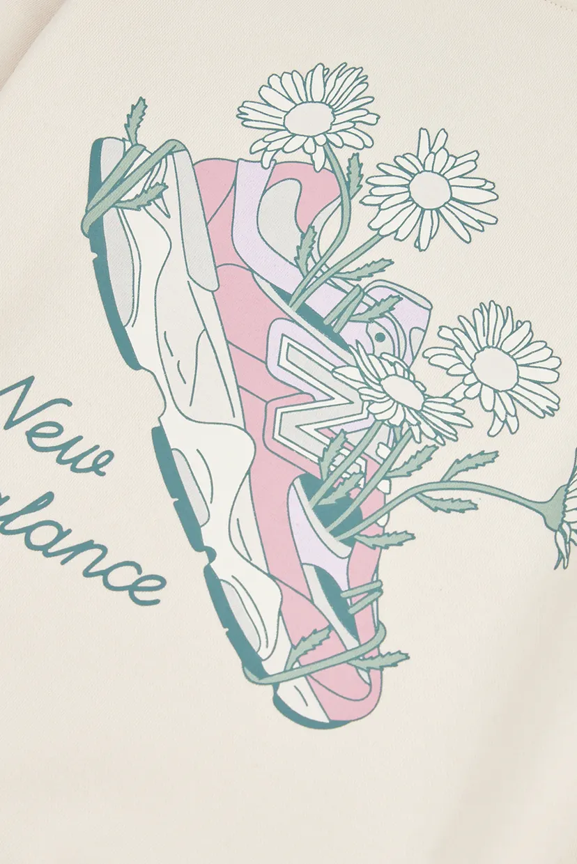 Детский бежевый світшот Flower Shoe Graphic Crew 8