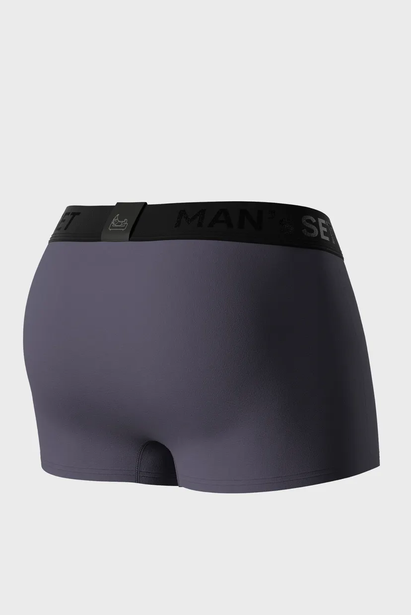 Чоловічі сірі труси Anatomic Classic Black Series Micromodal 3