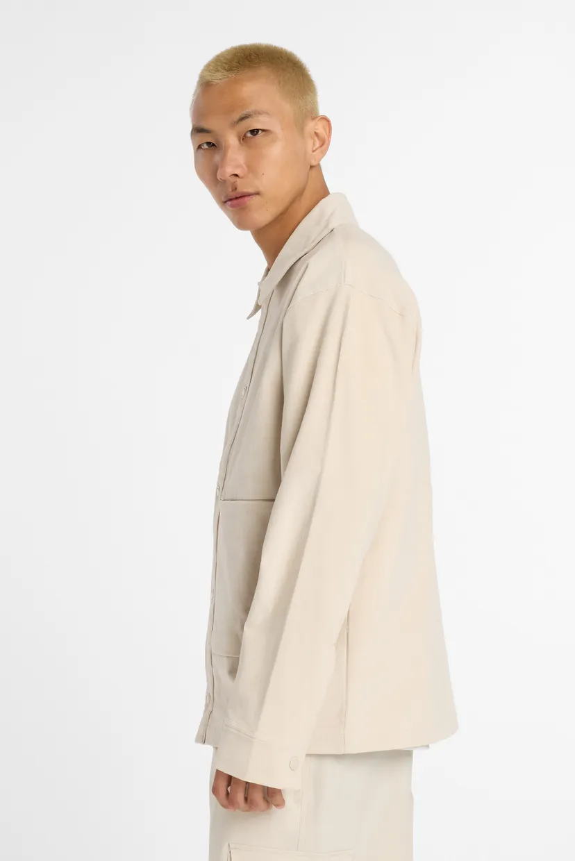 Чоловіча бежева вельветова сорочка Stretch Corduroy 4