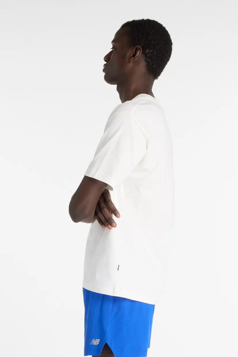 Чоловіча біла футболка Athletics Premium Relaxed Chest Logo 3