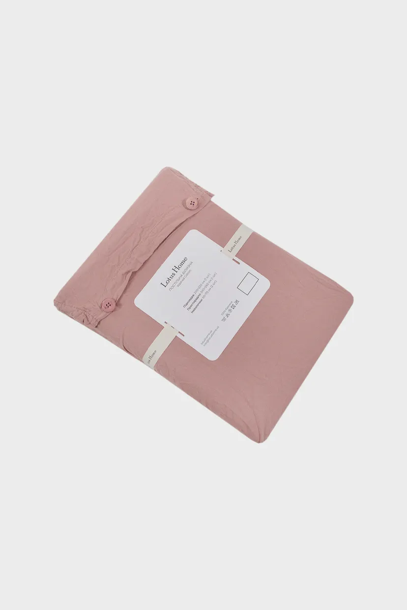Постельное белье Washed cotton - Kansas пудровый евро 5