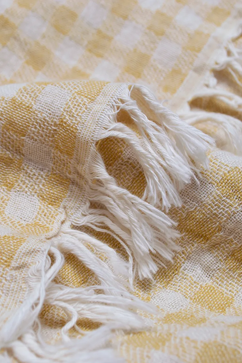 Покрывало - Checked Gingham желтый 190X225 5