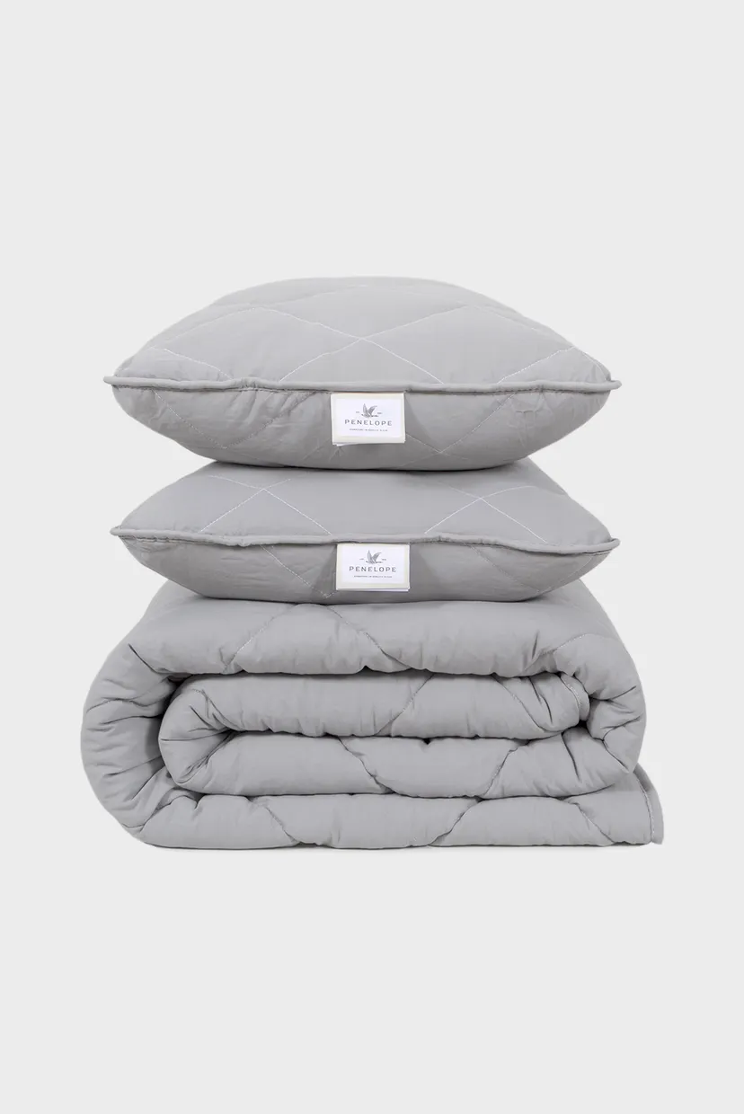 Набор одеяло с подушками Penelope - Colors in Comfort gray серый евро 1