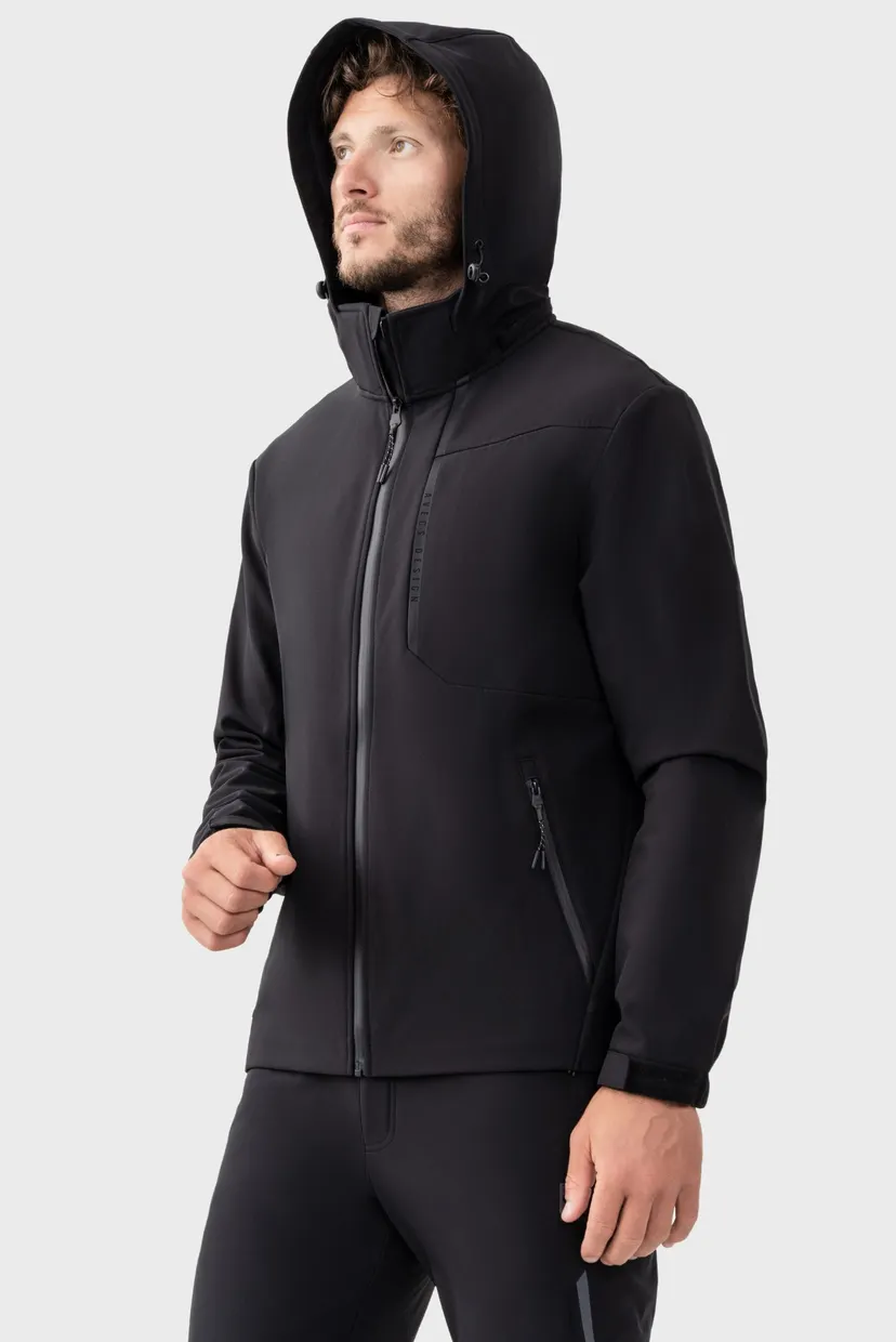 Мужская черная ветровка Windbreaker 7