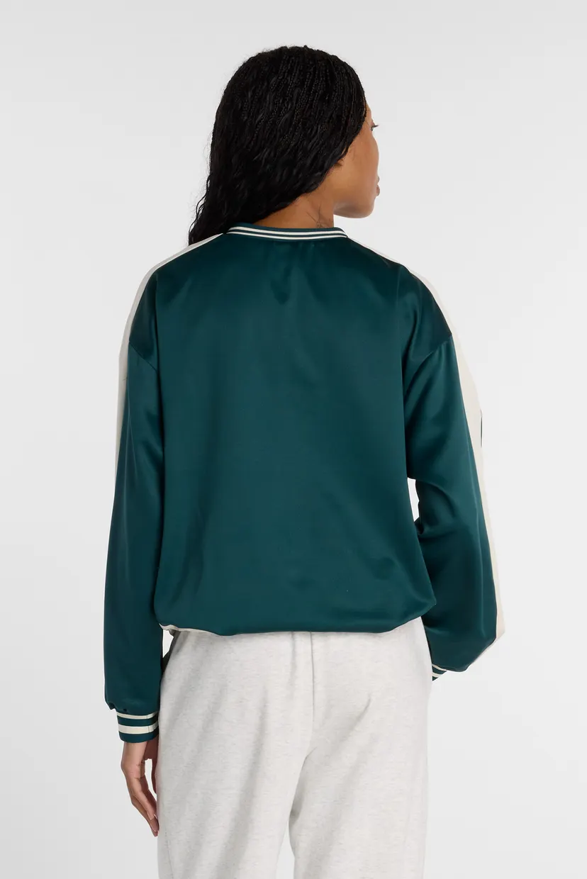 Жіночий бірюзовий реглан Satin Woven Pullover 3
