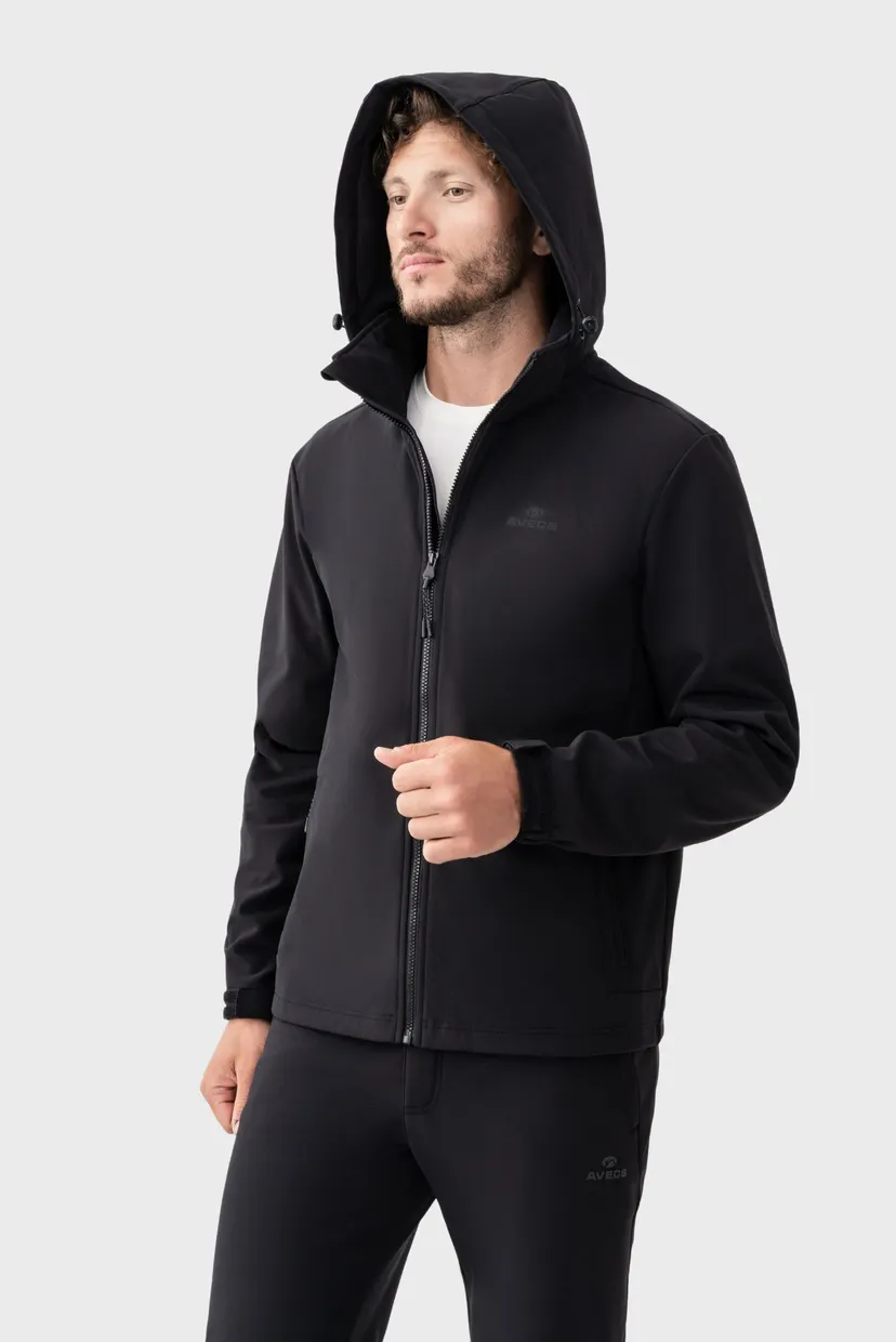 Мужская черная ветровка Windbreaker 6