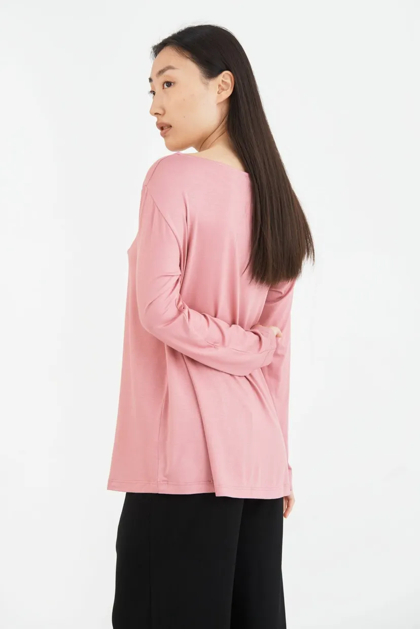 Рожева жіноча футболка long sleeve Baily gul kurusu 3