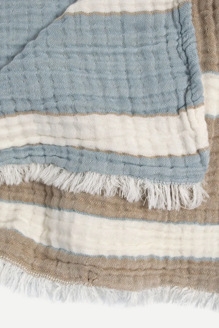 Полотенце - Milana muslin lead blue-khaki 80X160 4
