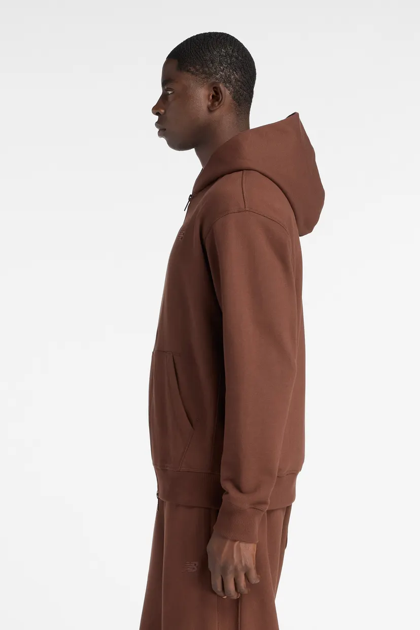 Чоловіче коричневе худі Athletics French Terry Full Zip 4