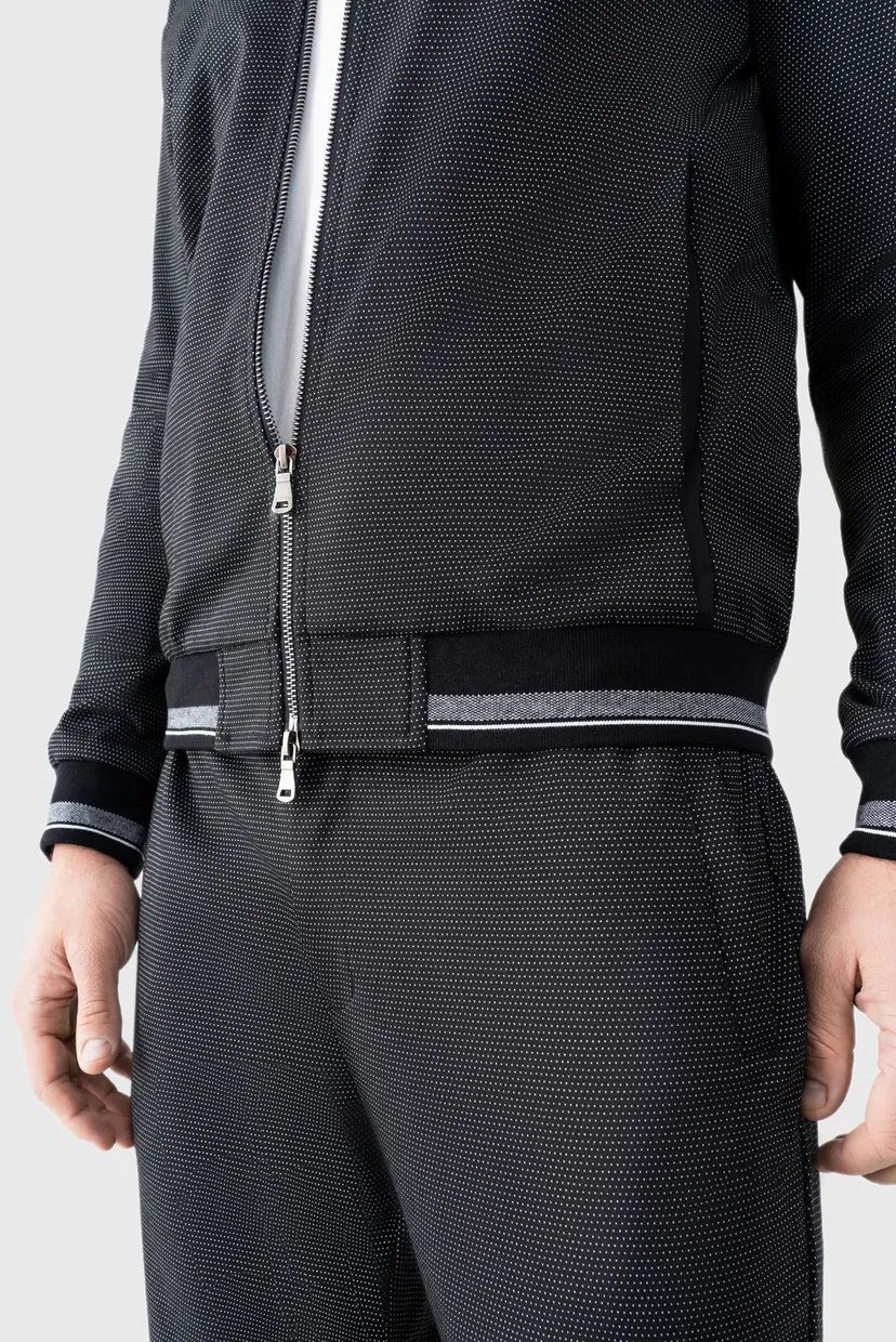 Мужской черный спортивный костюм  gym suit (кофта, штаны) 9