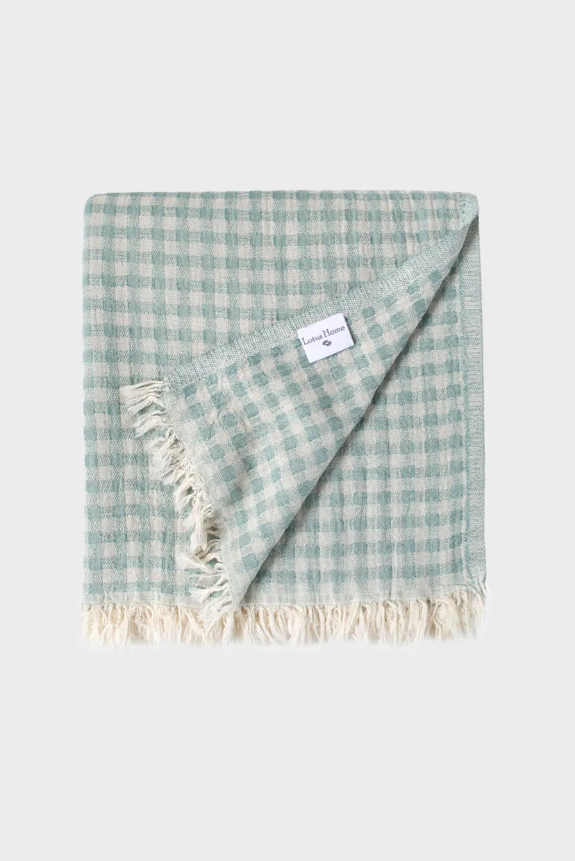 Покрывало - Checked Gingham зеленый 190X225 3