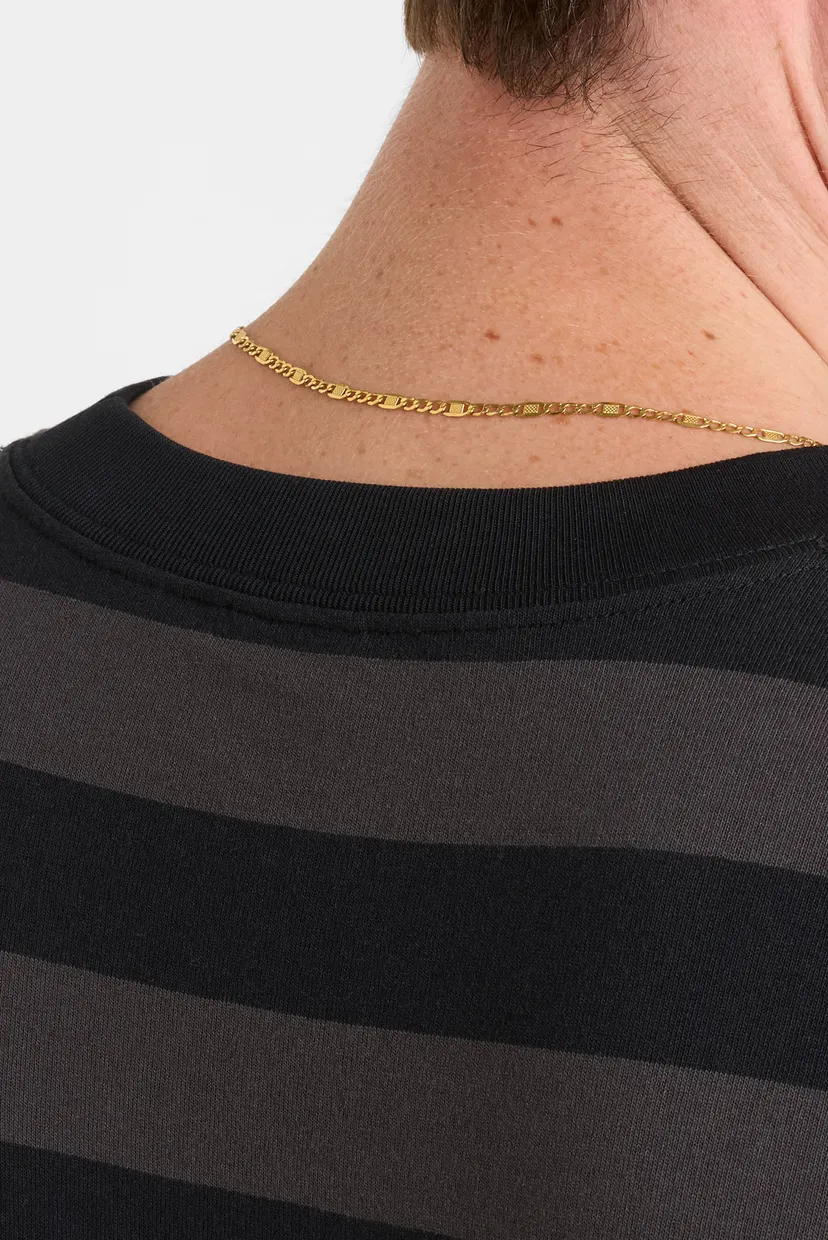 Мужская черная футболка в полоску Athletics Cotton Thick Stripe 5
