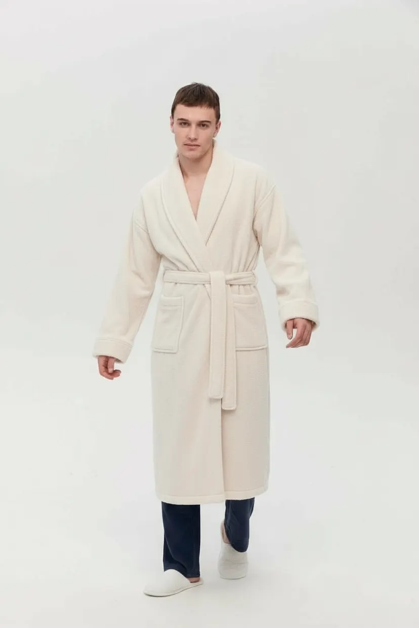 Халат - Bold New off white махровый (унисекс) 3