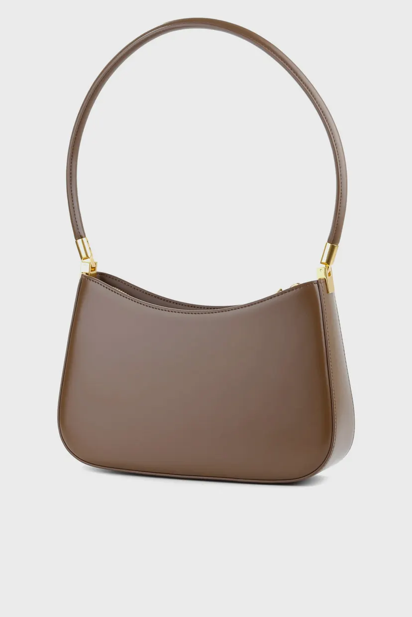 Женская бежевая кожаная сумка 4