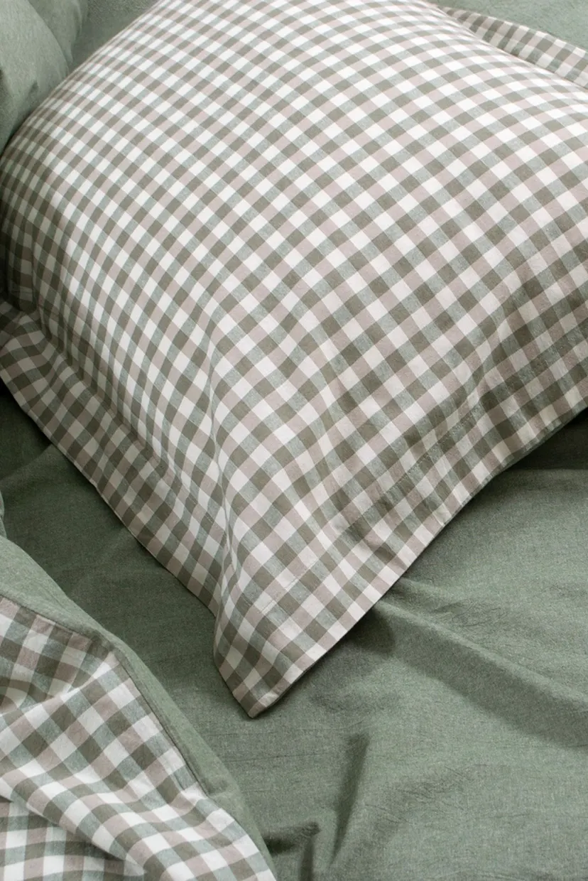 Постільна білизна - Checked Gingham оливковий сімейний 3