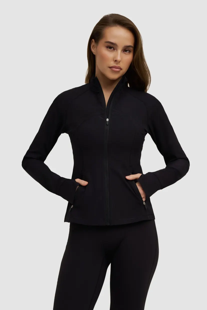 Жіноча спортивна кофта чорна sport jacket 7