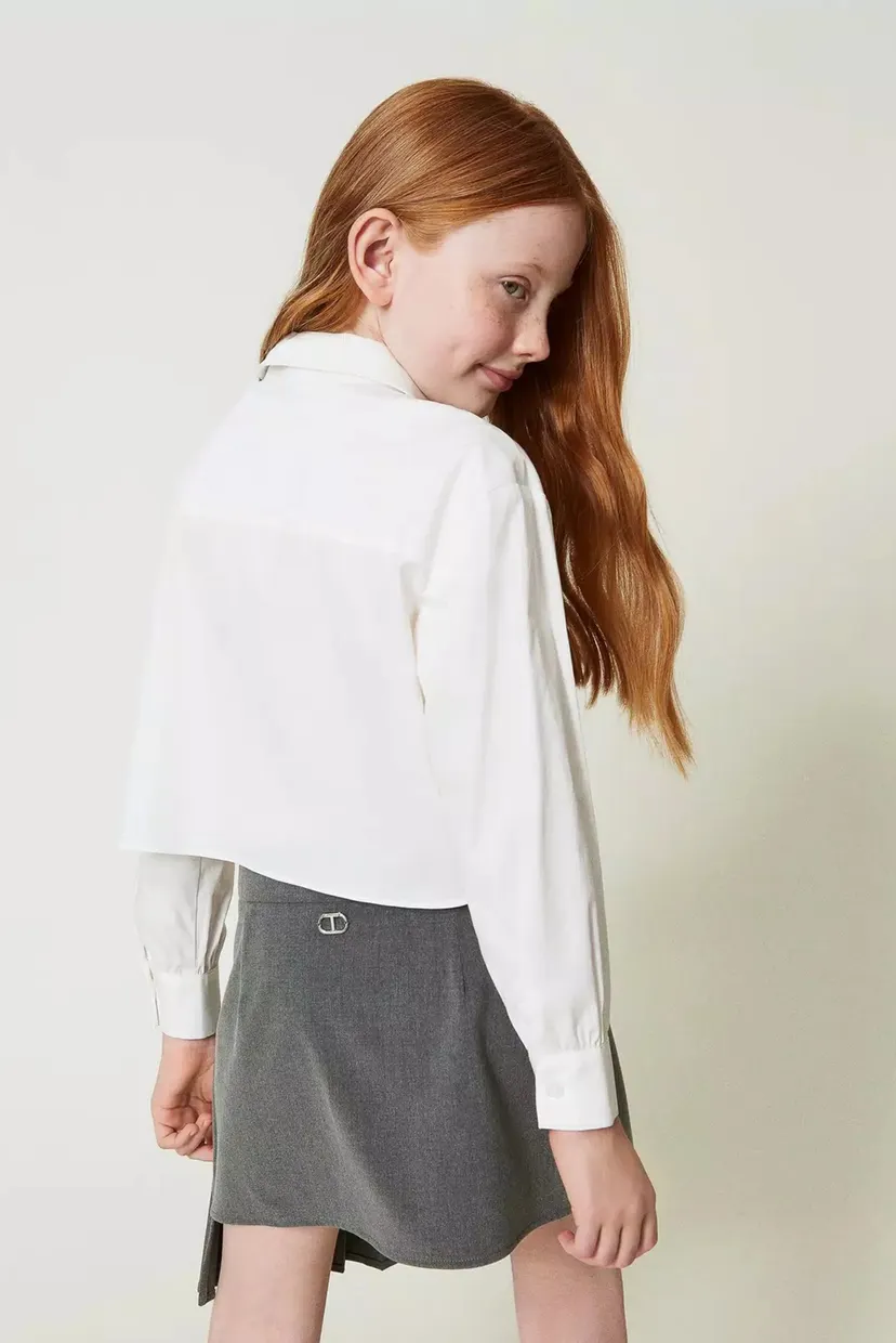 Дитяча біла блуза TWINSET Girl 4