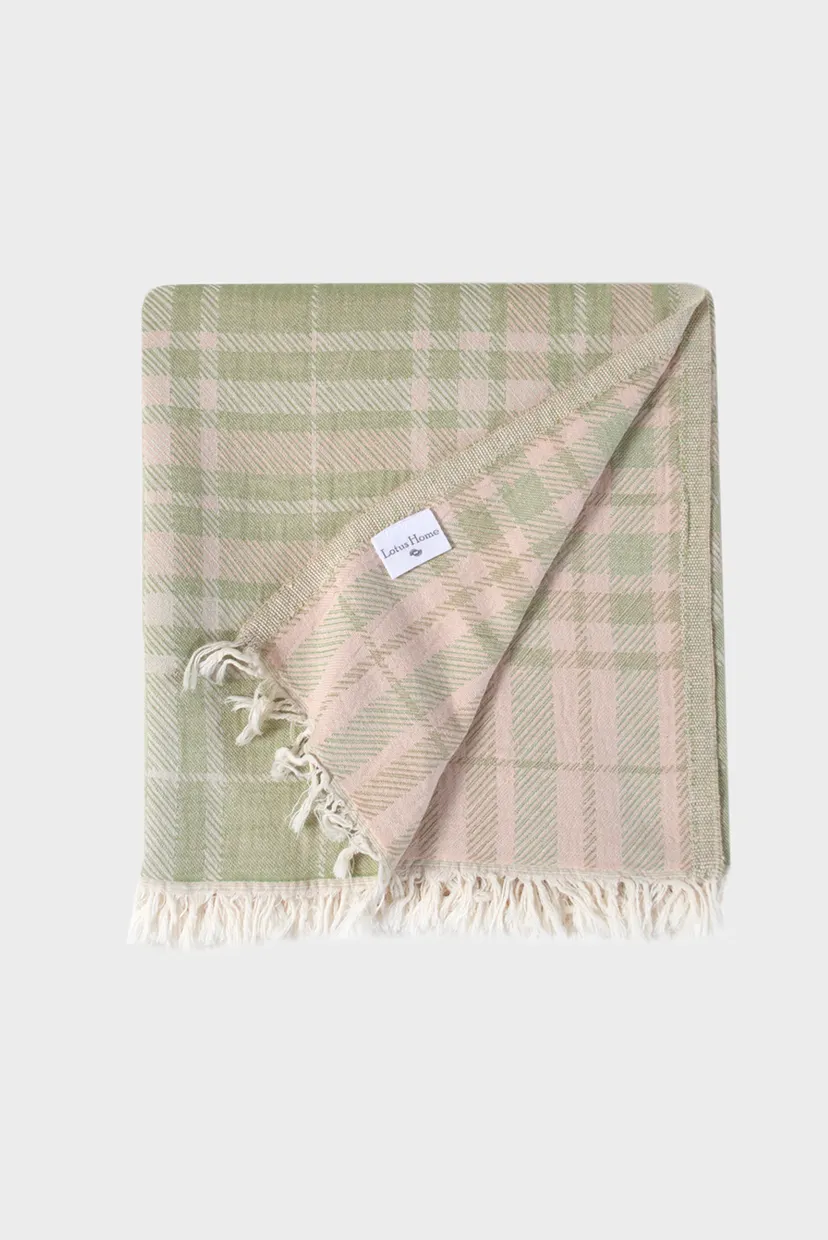 Покрывало - Checked Caledonia мятный 190X225 3