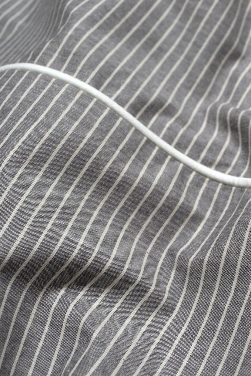 Постільна білизна - Premium Percale Stripe антрацит сімейний 6