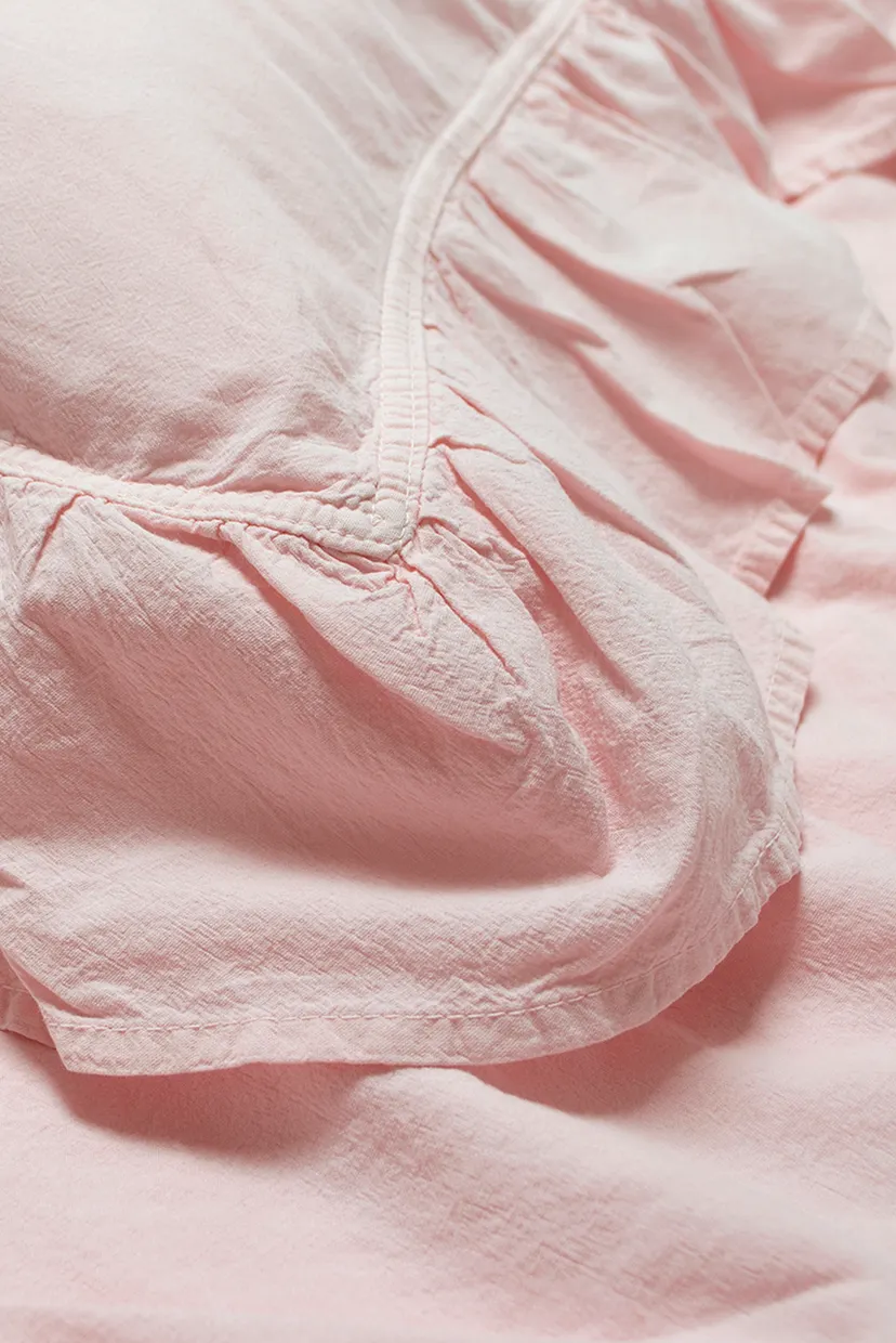 Постельное белье Washed cotton - Kansas fly plus розовый евро 3