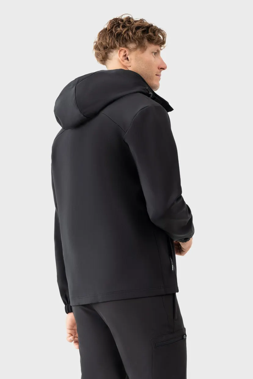 Чоловіча чорна вітровка windbreaker 3