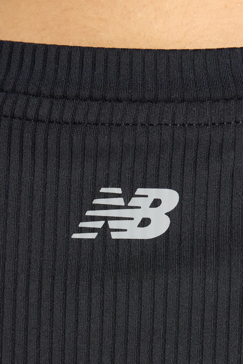 Женская черная футболка Ribbed Fitted 6