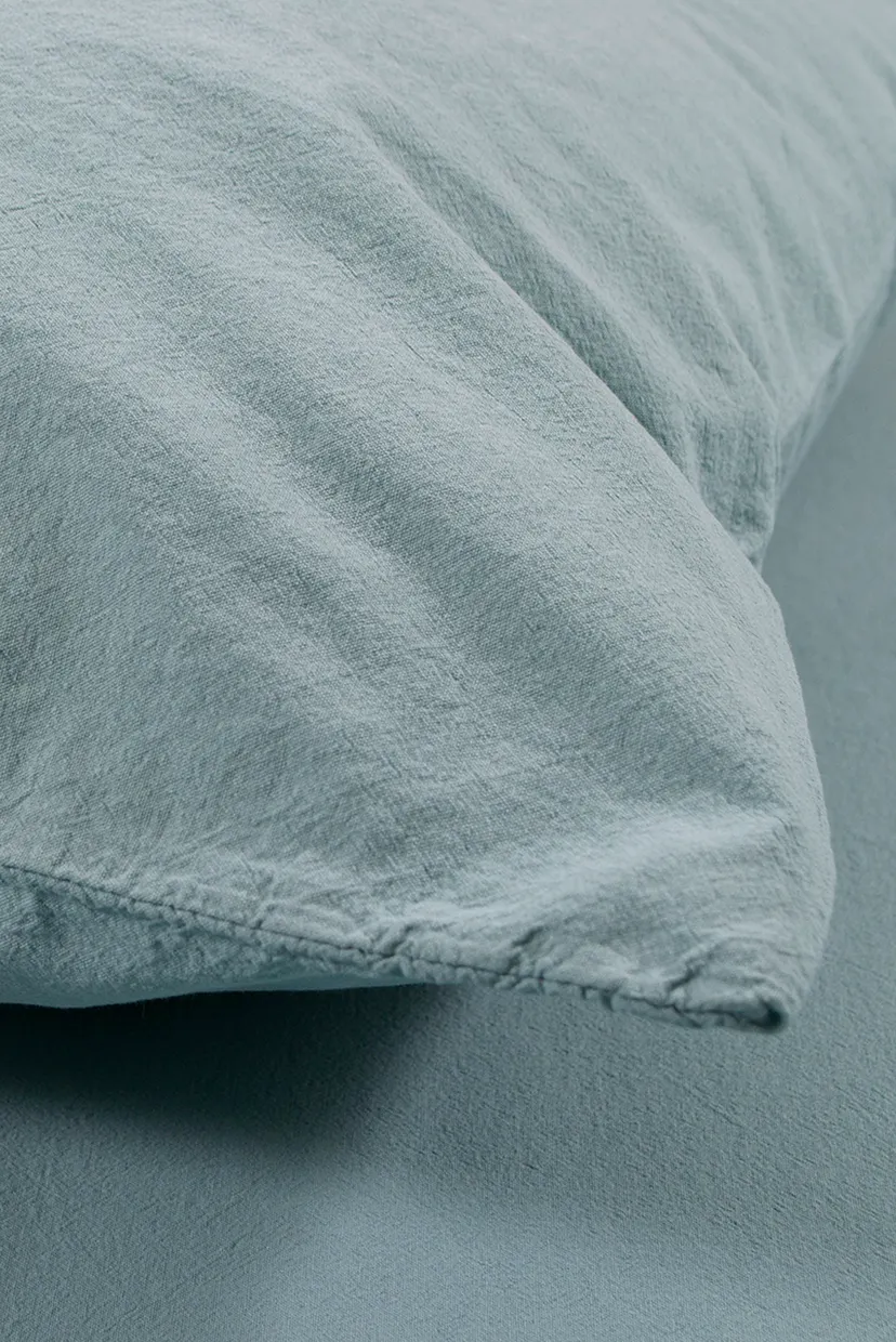 Постільна білизна Washed cotton - Kansas блакитний євро 3
