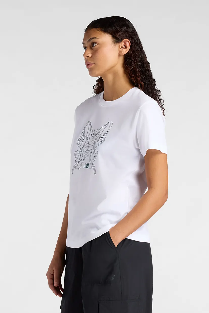 ЖІноча біла футболка Butterfly Oversized 3