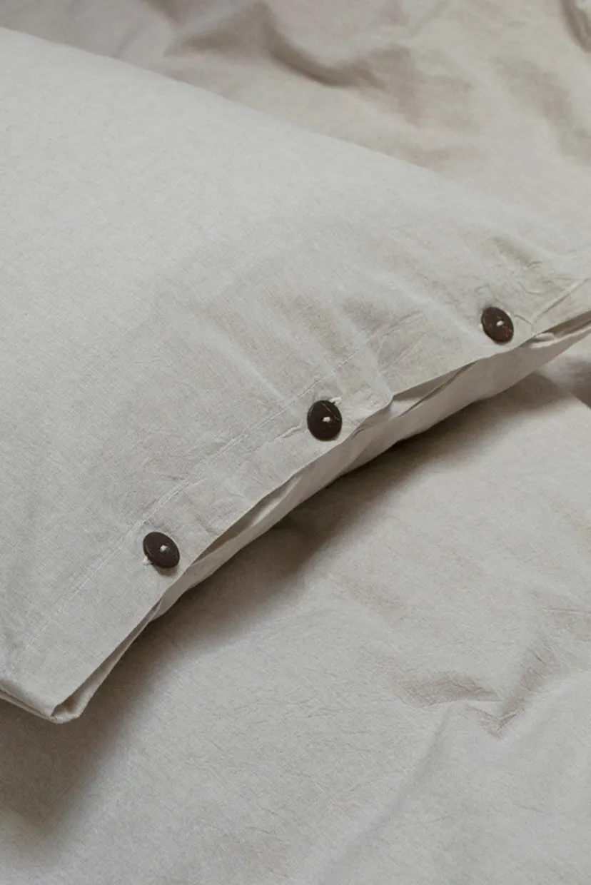 Постільна білизна Washed cotton - Solid kahve-bej сімейний 3