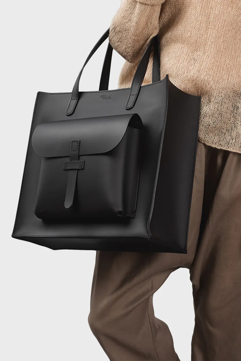Женская черная сумка Shopper S1 6