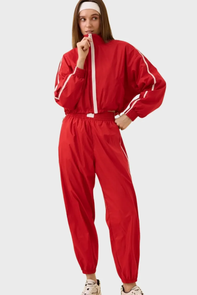 Женская красная ветровка Olympics team 3.0 full zipper 7