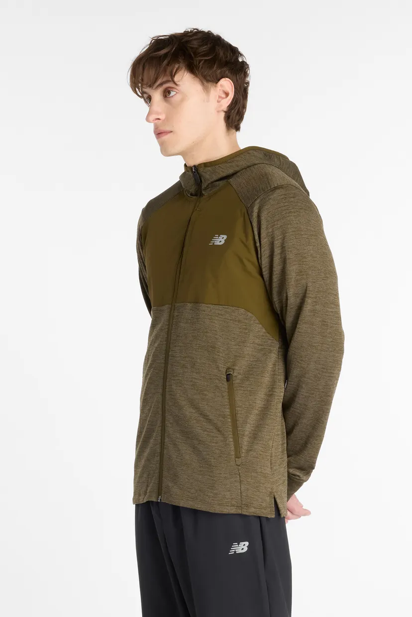 Чоловіче коричневе худі Heat Grid Full Zip 3