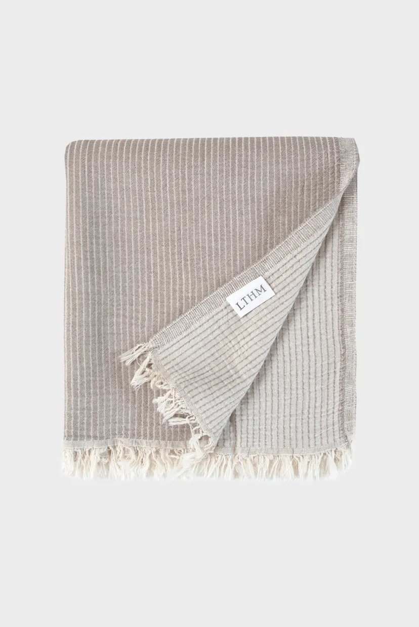 Покривало - Premium Stripe коричневий 190X225 3