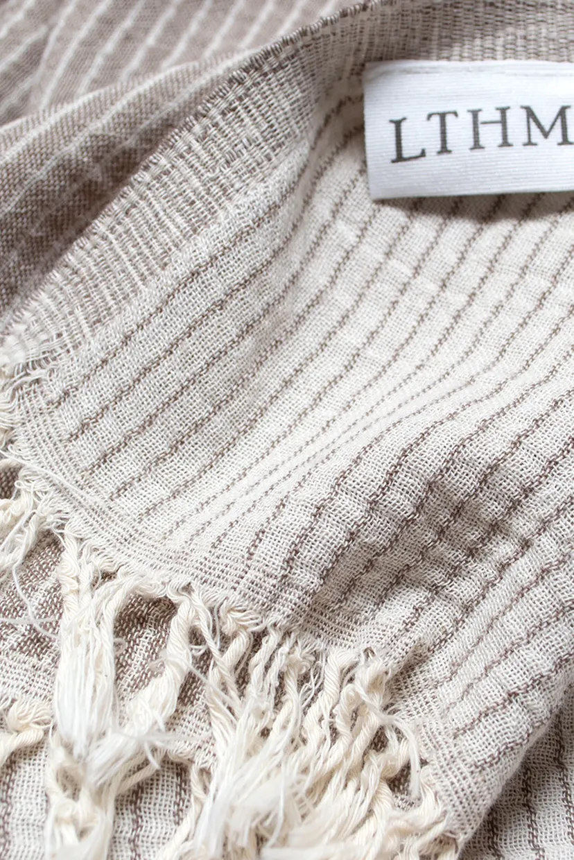 Покривало - Premium Stripe коричневий 190X225 4