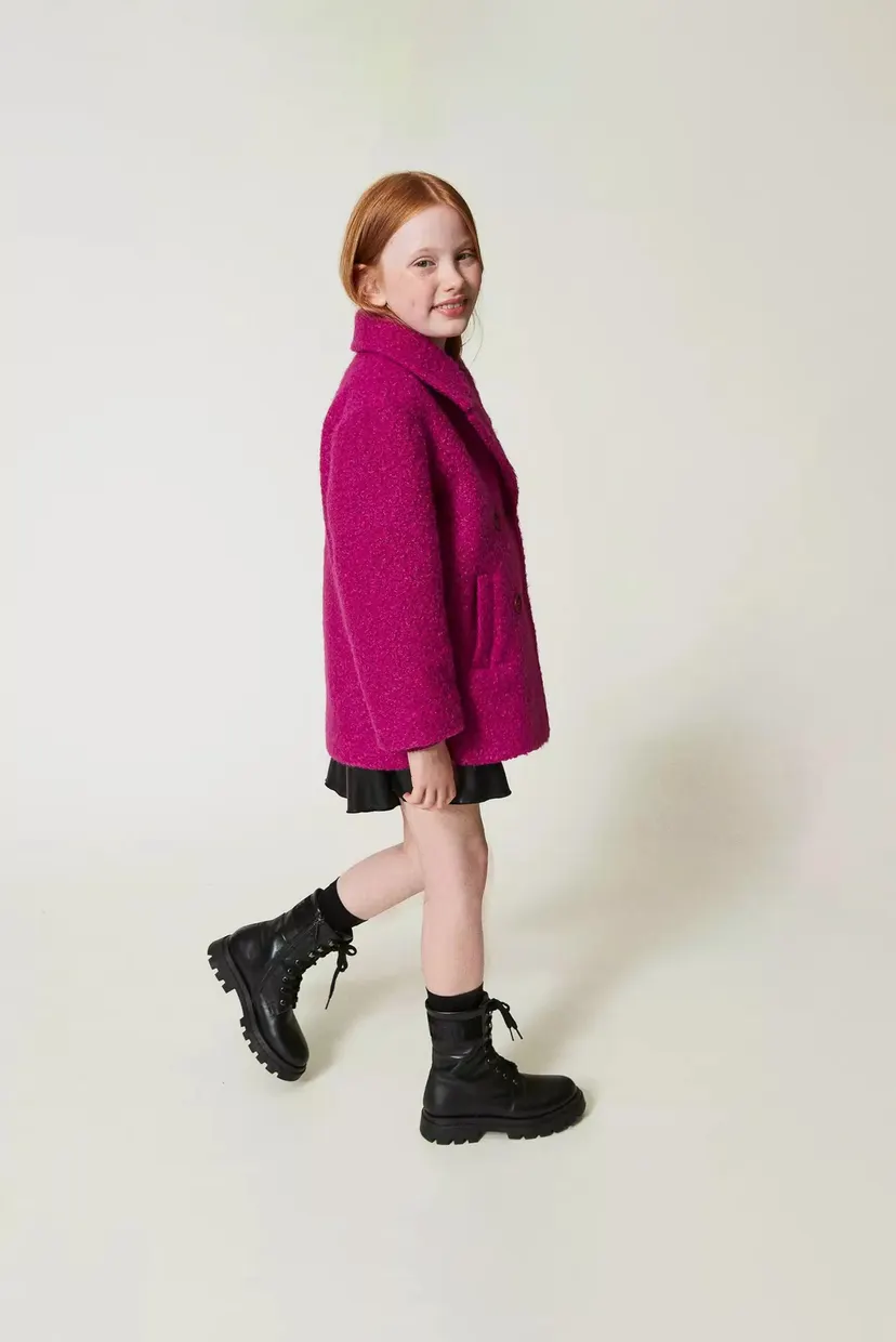 Детское розовое пальто TWINSET Girl 5